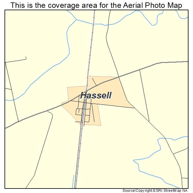 Hassell, NC location map 