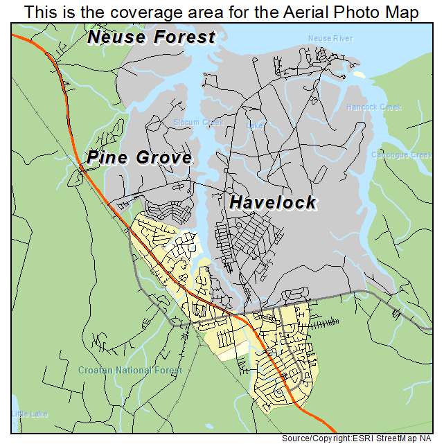 Havelock, NC location map 