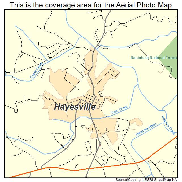 Hayesville, NC location map 