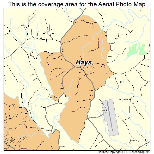 Hays, NC location map 