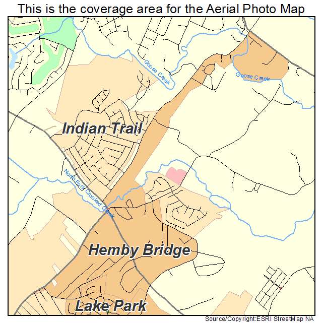 Hemby Bridge, NC location map 