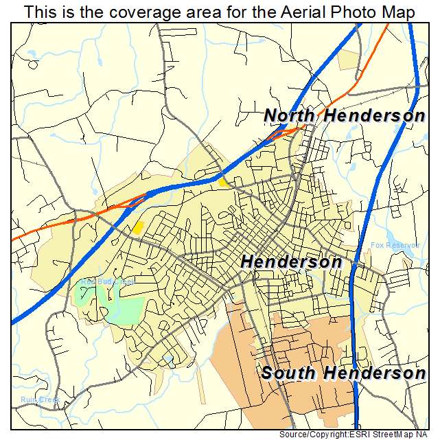 Henderson, NC location map 