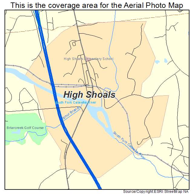 High Shoals, NC location map 