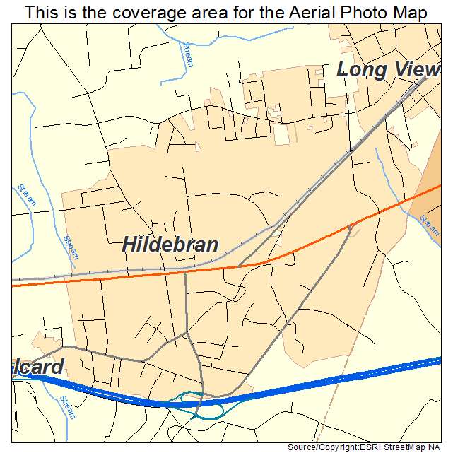 Hildebran, NC location map 