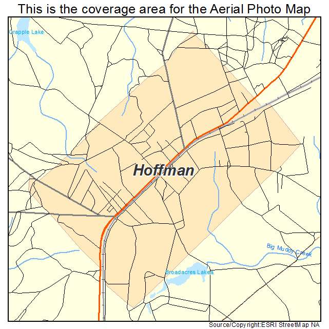 Hoffman, NC location map 