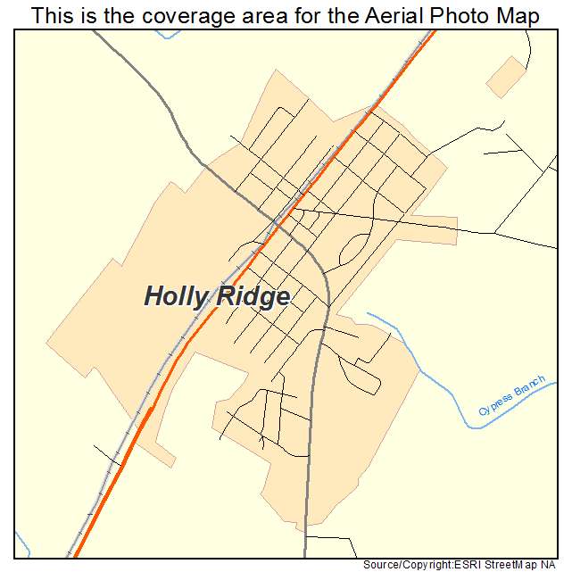 Holly Ridge, NC location map 