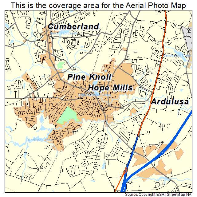 Hope Mills, NC location map 