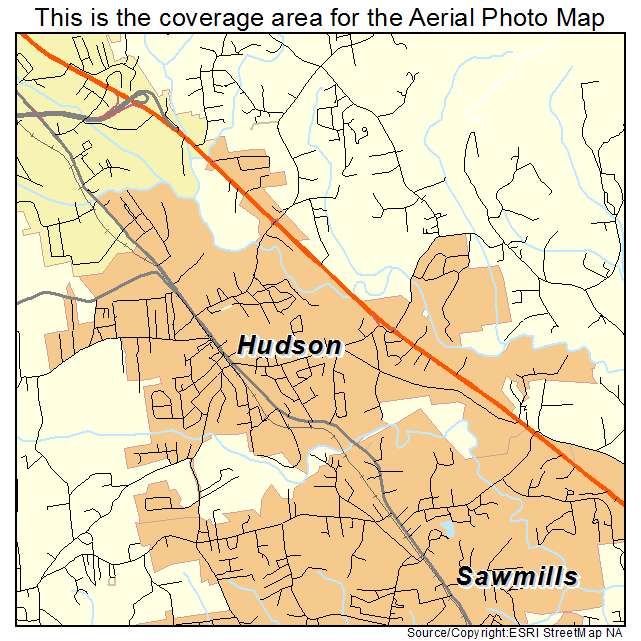 Hudson, NC location map 