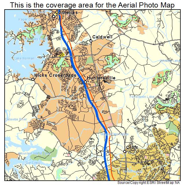 Huntersville, NC location map 