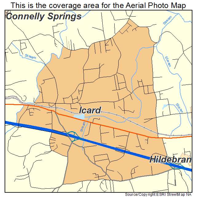 Icard, NC location map 