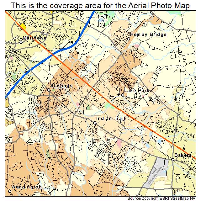 Aerial Photography Map Of Indian Trail Nc North Carolina