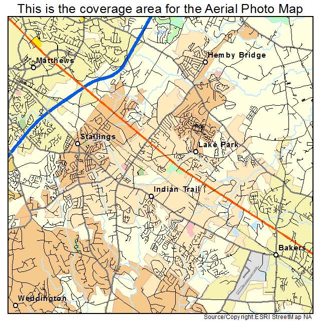 Indian Trail, NC location map 