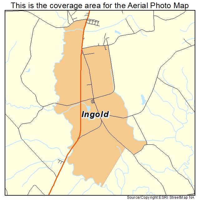 Ingold, NC location map 