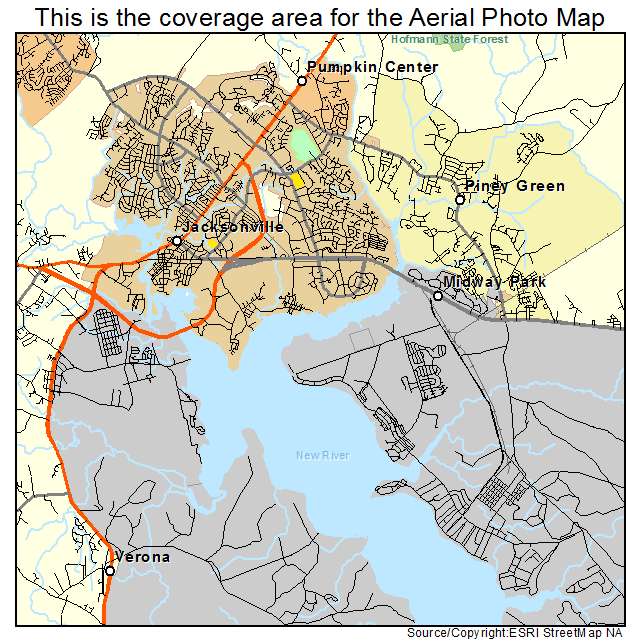 Jacksonville, NC location map 