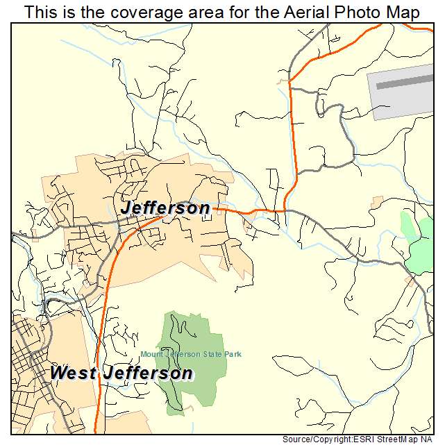 Jefferson, NC location map 