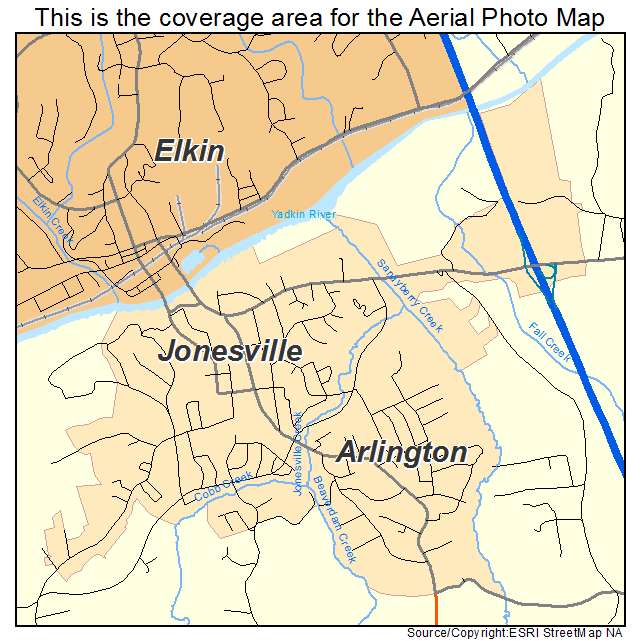 Jonesville, NC location map 