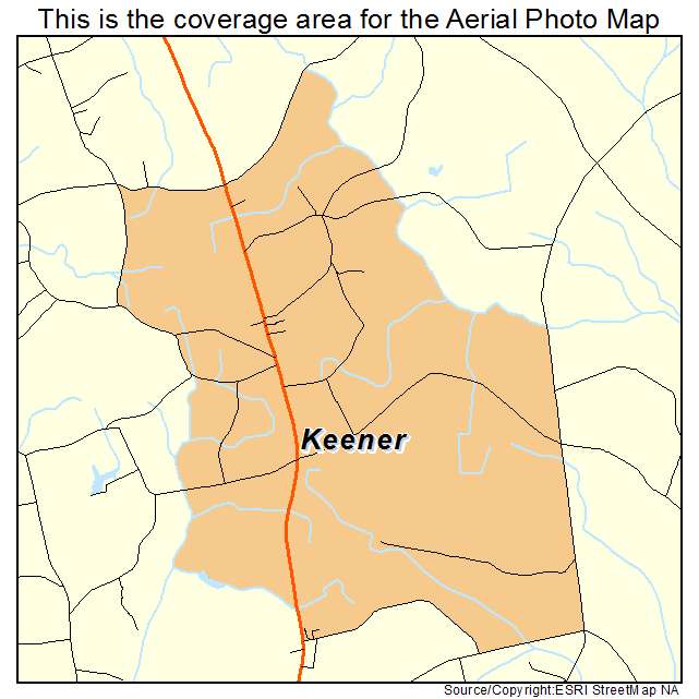 Keener, NC location map 