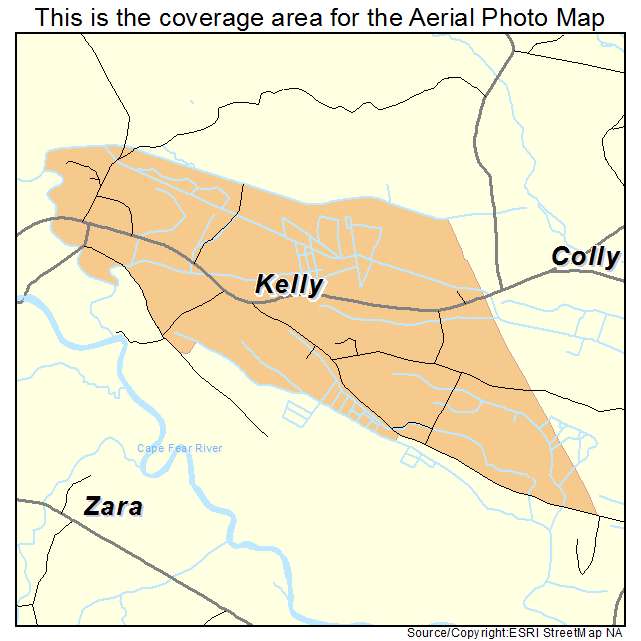 Kelly, NC location map 