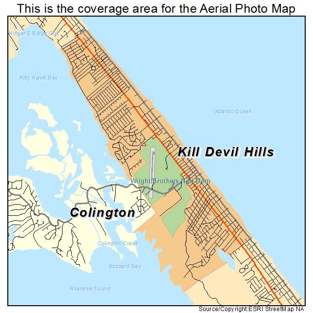 Kill Devil Hills, NC location map 