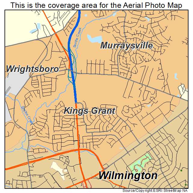 Kings Grant, NC location map 