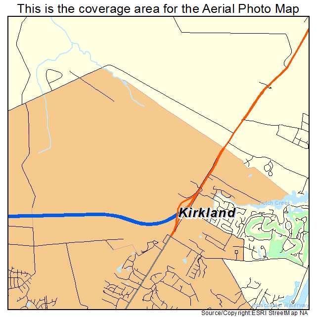 Kirkland, NC location map 