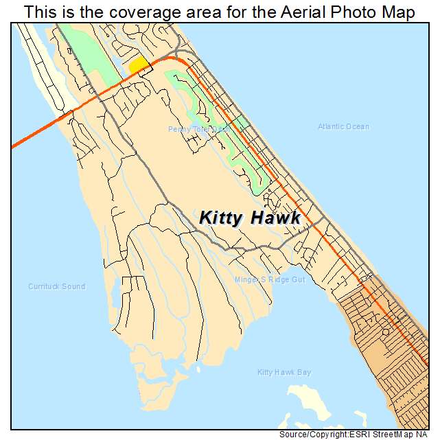 Kitty Hawk, NC location map 
