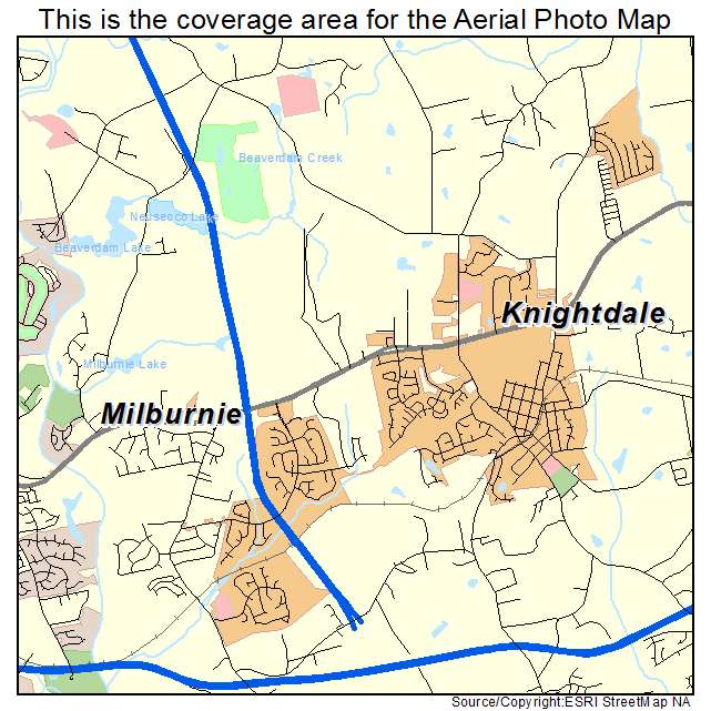 Knightdale, NC location map 