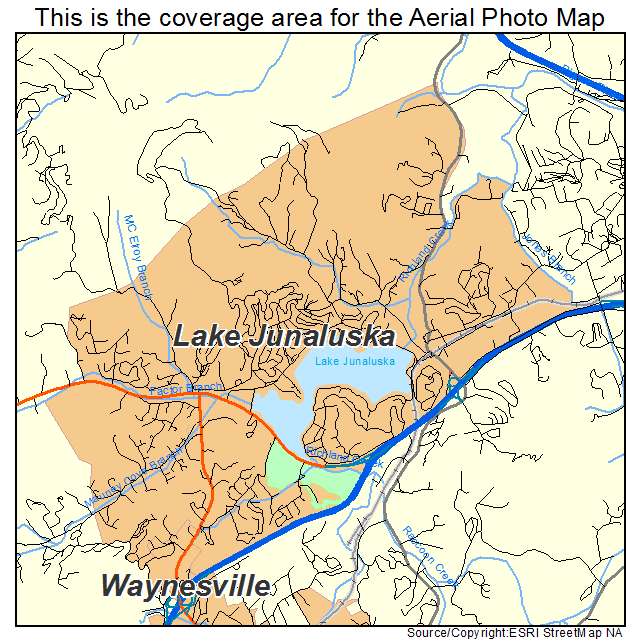 Lake Junaluska, NC location map 