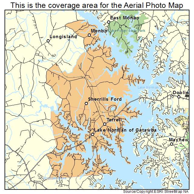 Lake Norman of Catawba, NC location map 