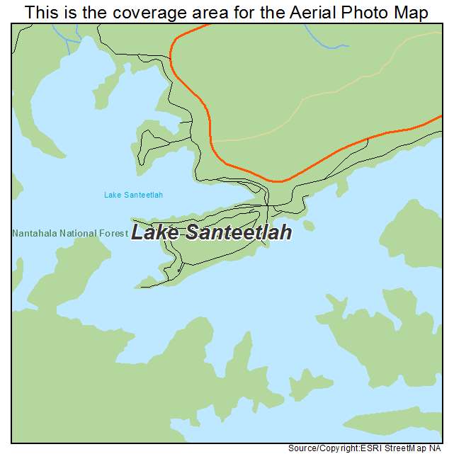 Lake Santeetlah, NC location map 