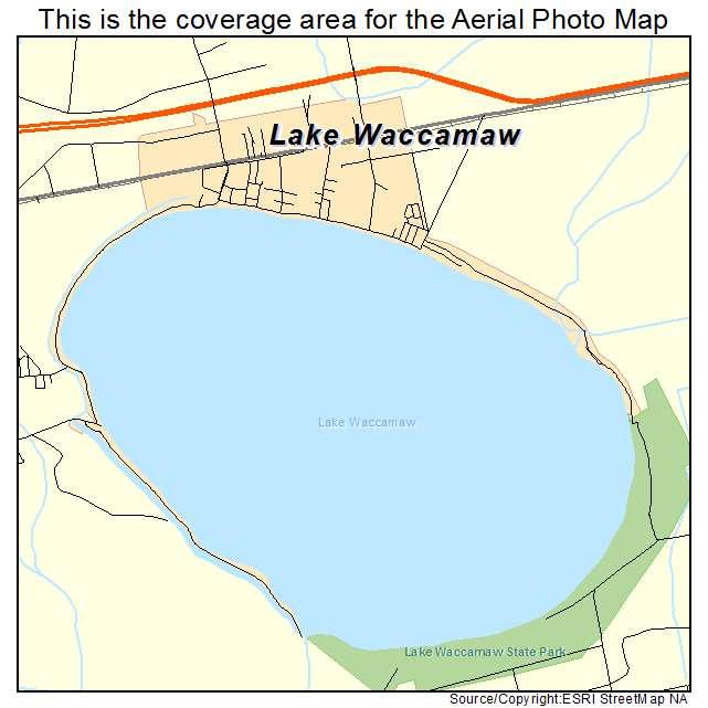 Lake Waccamaw, NC location map 
