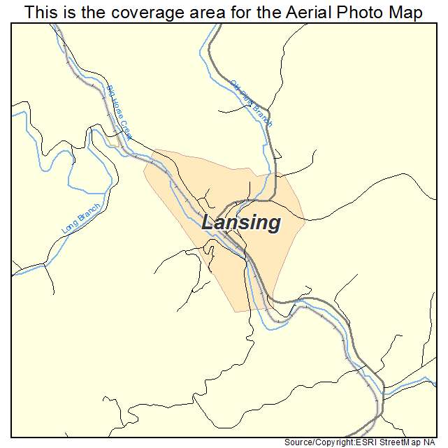 Lansing, NC location map 
