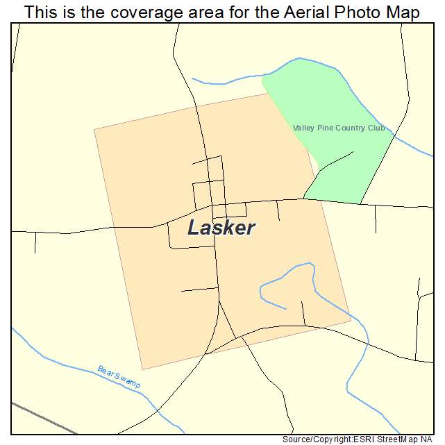 Lasker, NC location map 