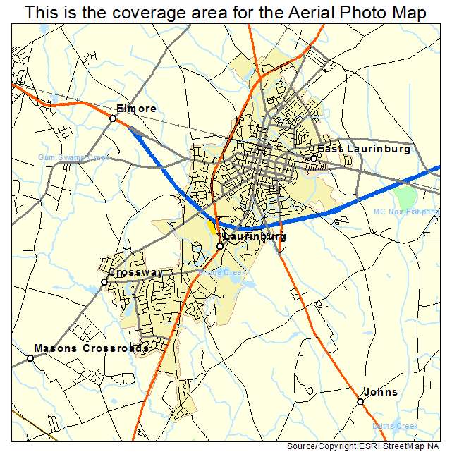 Laurinburg, NC location map 