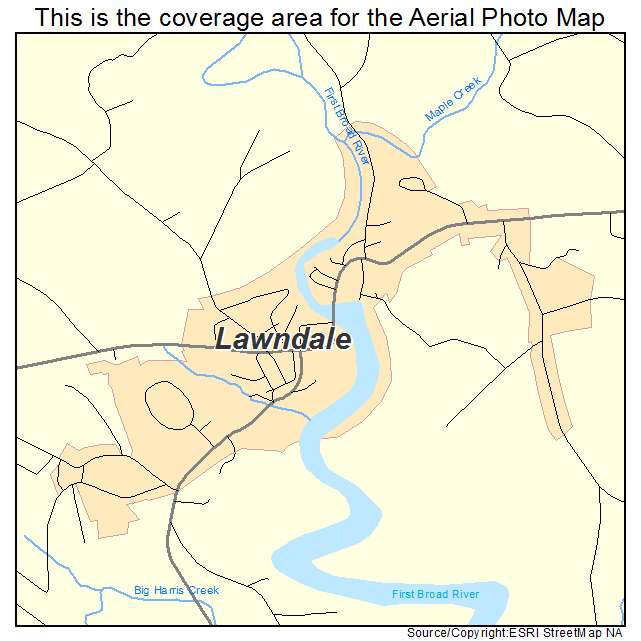 Lawndale, NC location map 