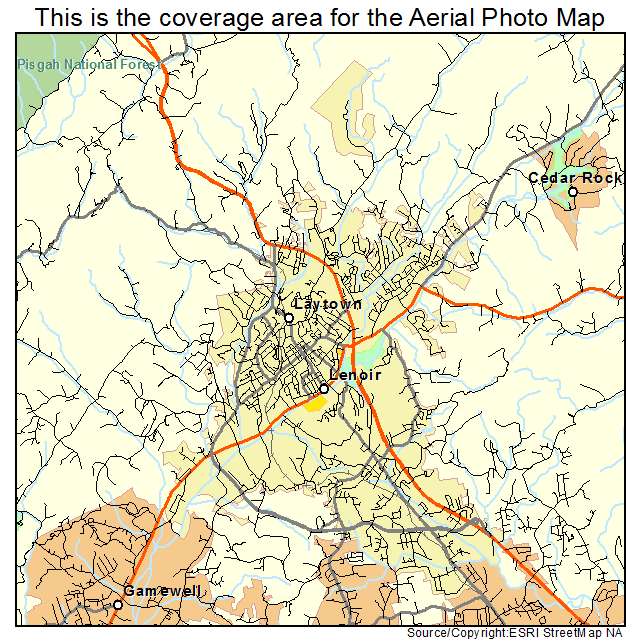 Lenoir, NC location map 