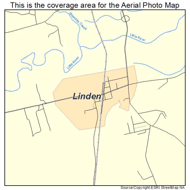 Linden, NC location map 