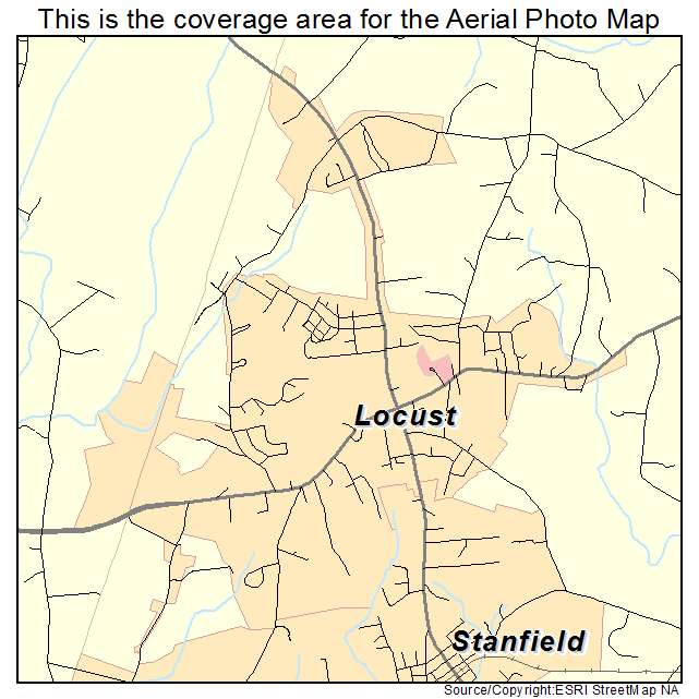 Locust, NC location map 