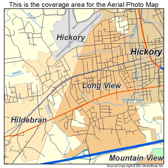 Long View, NC location map 