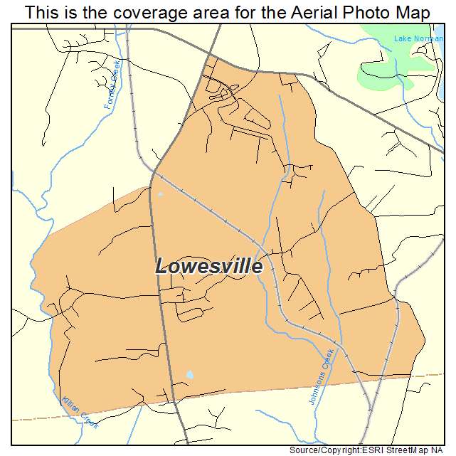 Lowesville, NC location map 