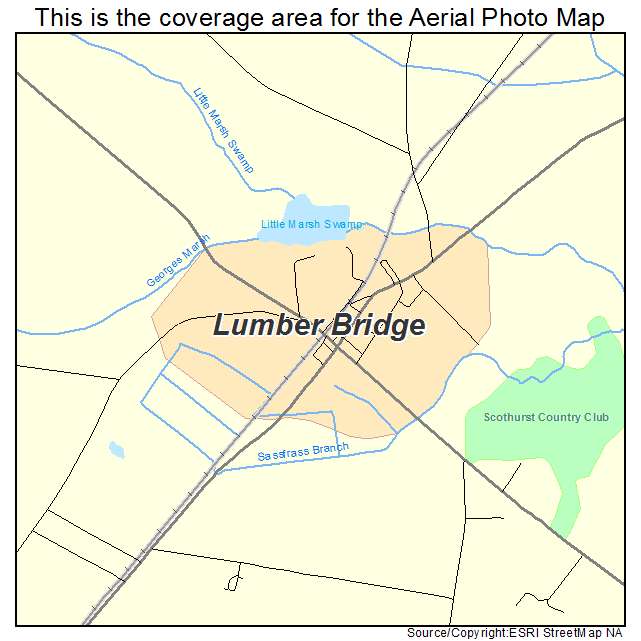 Lumber Bridge, NC location map 