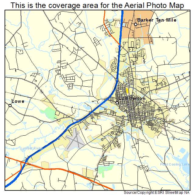 Lumberton, NC location map 