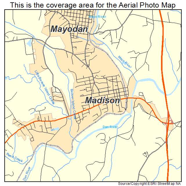 Madison, NC location map 