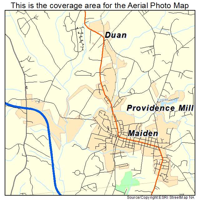Maiden, NC location map 
