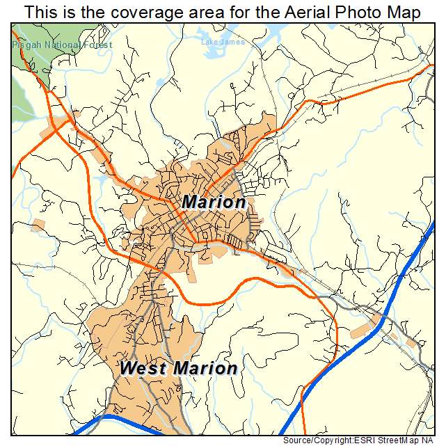 Marion, NC location map 