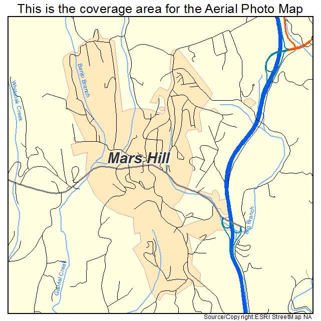 Mars Hill, NC location map 