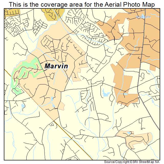 Marvin, NC location map 