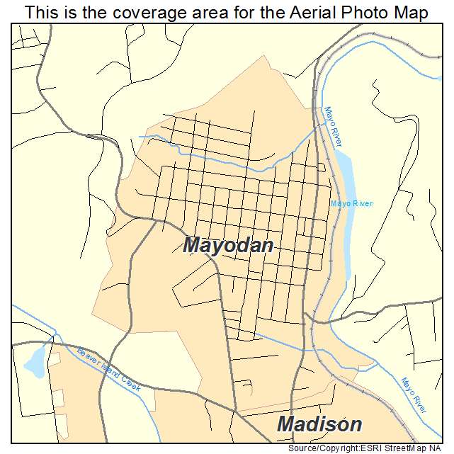Mayodan, NC location map 