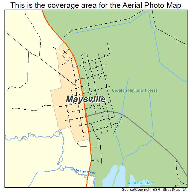 Maysville, NC location map 