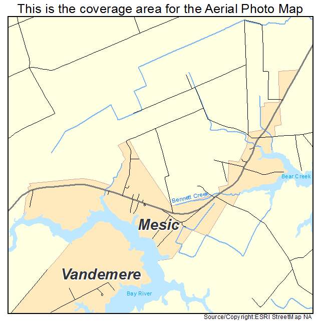 Mesic, NC location map 